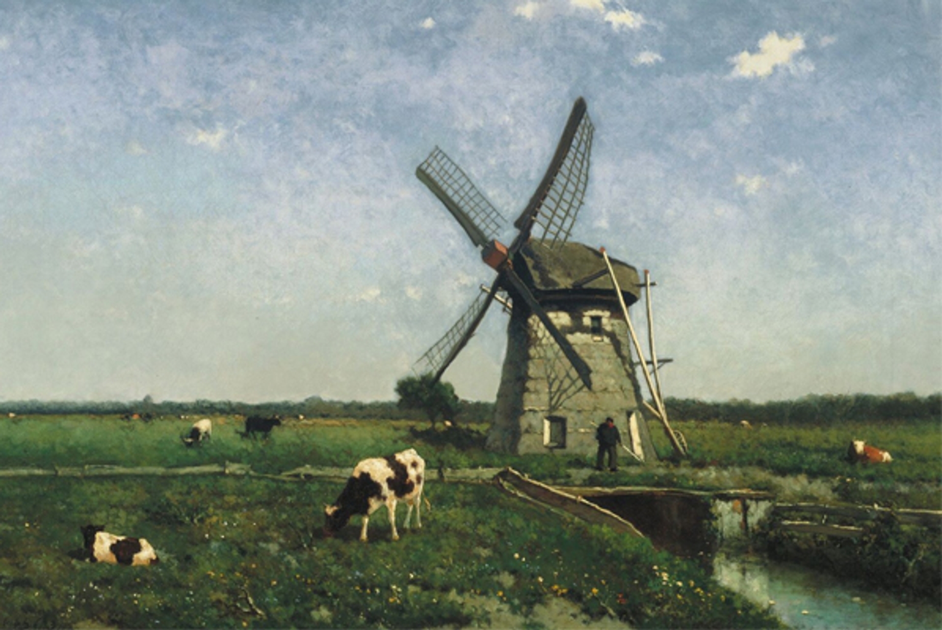 KUNST_Landschap-met-molen-bij-Sch