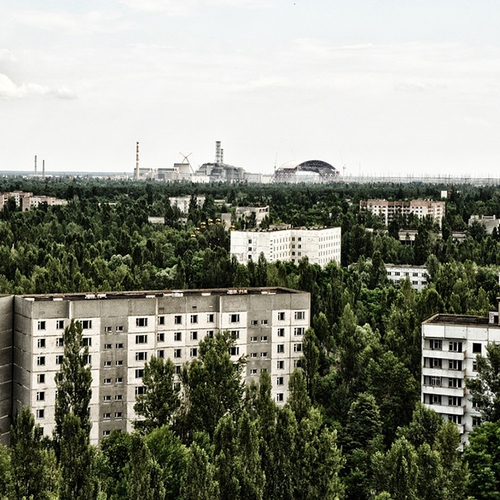 Rookontwikkeling door brand bij Tsjernobyl